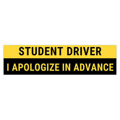 Student Driver Yellow Top